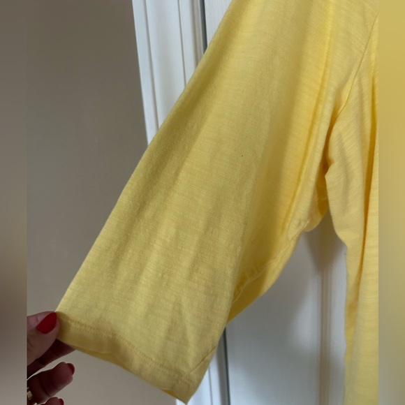 ❤️ BOGO Belle by Kim Gravel Soft Yellow Slub Knit Top with Hood Size XL - Picture 3 of 7